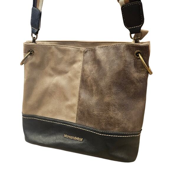 Montana West Select Multicolor Synthetic Color Block Crossbody Purse Boho Retro - Picture 1 of 11